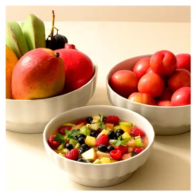 Produktbild von Salatschüssel Costolata Porzellan Napoli 17 cm