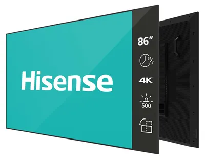 Productafbeelding van Hisense 86-inch 4K UHD IPS-display voor digitale signage - geschikt voor 24/7 gebruik
