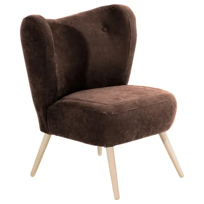 Produktbild von Max Winzer Sessel Sari - Velourstoff braun - Maße: 70 x 69 x 86 cm