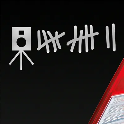 Produktbild von Auto Aufkleber   Strichliste Tuning 15x6,5 cm Silber Sticker Heckscheibenaufkleber