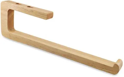Produktbild von Famanu Küchenrollenhalter aus Holz - Wandmontage, selbstklebend, bohrfrei