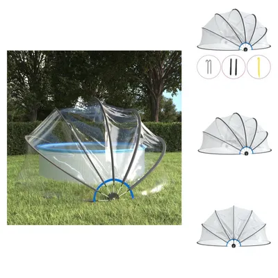 Obrázek produktu pro vidaXL Bazénová kopule kulatá 406x203 cm PVC - Kryty a podložky pod bazény