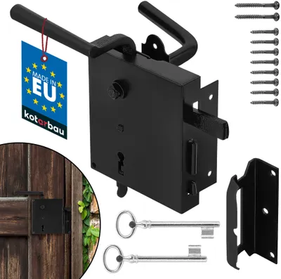 Produktbild von KOTARBAU® Zámek na ráfek 65 mm černý levý práškový Zámek Šroubovací zámek Zámek na zadní páku Ocelová rukojeť Odolný proti korozi Robustní