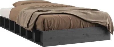 Obrázek produktu pro vidaXL Postel z masivu šedá 75x190 cm