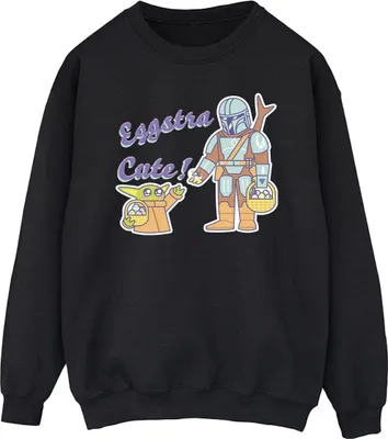 Produktbild von Star Wars - "The Mandalorian Eggstra Cute" Sweatshirt für Herren BI46744 (XXL) (Schwarz)