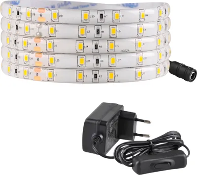 Immagine prodotto di Set LED a striscia 24 V, 2 m, IP65, 4000 K, alimentatore, interruttore ON/OFF 319142 Polux