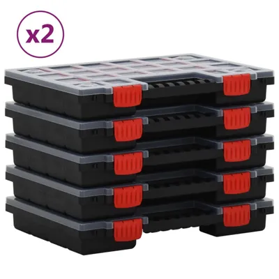Obrázek produktu pro Organizéry na součástky 10 ks 34,5 x 25 x 5 cm polypropylen