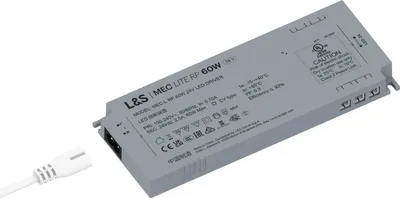 Produktbild von L&S LED Netzgerät MEC Lite RP 24V DC 60W Netzteil mit 6 LED-Anschlussbuchsen, Kurzschlussschutz, Überlastschutz, modular, Euro-Flachstecker, Grau
