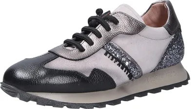 Produktbild von Hispanitas Damen Slipper Grau 40, aus Leder, Nubukleder, Gummi und Textil, mit auswechselbarer Einlegesohle, rutschfester Gummisohle, weichem Fußbett und runder Schuhspitze