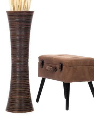 Produktbild von Leewadee Hohe Bodenvase 85 cm aus Mangoholz in braun