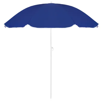 Produktbild von Sonnenschirm Strandschirm Durchmesser 160 cm Gartenschirm Kippfunktion Klappbar inkl. Schutzhülle Höhenverstellbar Sonnenschutz für Balkon