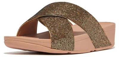 Zdjęcie produktu dla FITFLOP Lulu Cross Slide – Glitterball Altgold GOLD 38