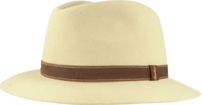 Borsalino feiner Hasenhaarhut Rustico Traveller mit Lederband in beige