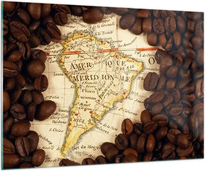 Produktbild von Bilder auf glas - Südamerika Samen Kaffee - 100x70cm - Glasbilder - Wandbilder - Kunstdruck - zum Aufhängen bereit - Wanddekoration aus Glas - Glas Bilder - Wandbild auf Glas - GAA100x70-2198