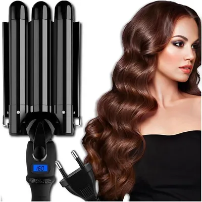 Produktbild von 3-Rollen Haarwellenstyler Keramik PTC Mit Temperaturregelung 80-210°C LCD 22 Mm Schnellaufheizung 120 S