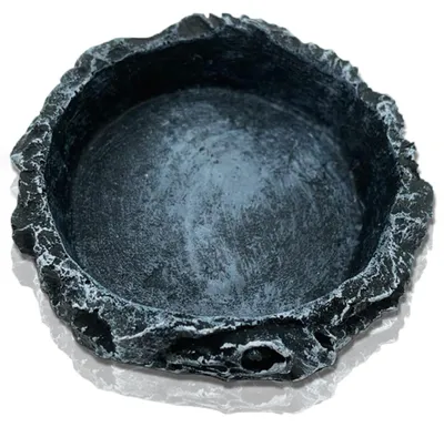 Productafbeelding van Reptielenwaterbak met realistische rotsstructuur - 8cm x 8cm x 2cm