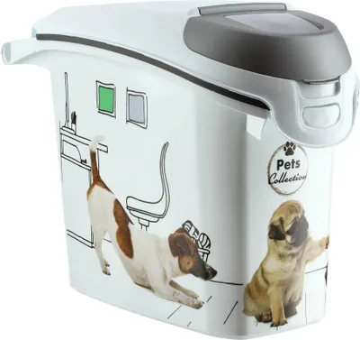 Produktbild von Hundefutter-Vorratsbehälter - Aufbewahrungsbox - Verriegelbarer Deckel - Volumen 15 l - Für bis zu 6 kg