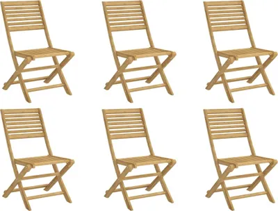 Produktbild von vidaXL Gartenstühle 6 Stk. Klappbar 48,5x61,5x87 cm Massivholz Akazie