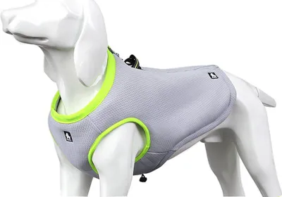 Productafbeelding van SGODA Koelvest voor honden, grijs, groen, maat M