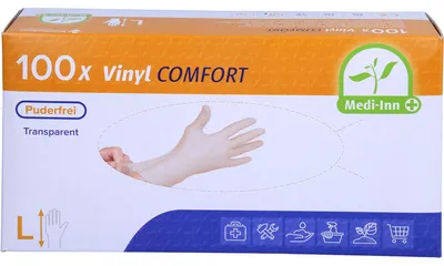 Produktbild von PARAM Maimed-Vinyl PF Einmalhandschuhe Größe L puderfrei, 100 St. Handschuhe