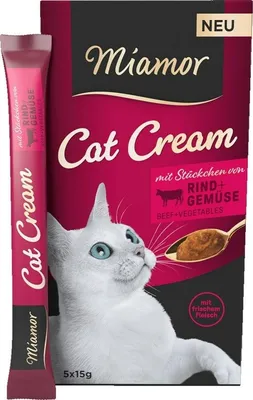 Immagine prodotto di Crema di manzo e verdure Miamor 5x15g