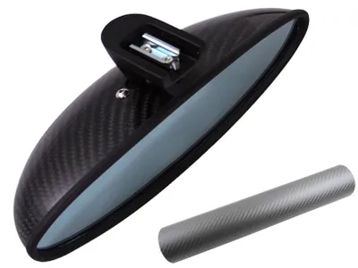 PREMIUM Spiegel Innenspiegel Design Folie Set Carbon Grau für viele Fahrzeuge – Produktansicht