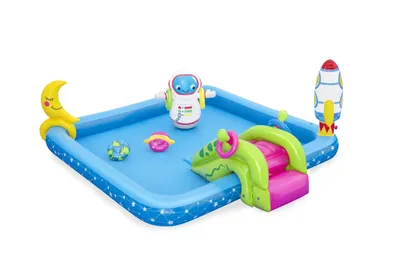 Image de Wodny Plac zabaw Mały Astronauta 288x206x84 BESTWAY 5w1 + Zjeżdżalnia + Obręcze