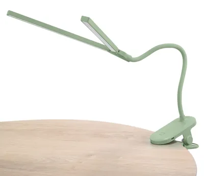 Image de Lampe de bureau LED portable Joy. Réglage de l'intensité et de la température de la lumière. Bras flexible et angle réglable. Couleur : vert.