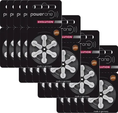 Zdjęcie produktu dla Varta 20x Power One EVOLUTION rozmiar 312 baterie do aparatów słuchowych 1.45V 6-pak blister PR41 Brown p312