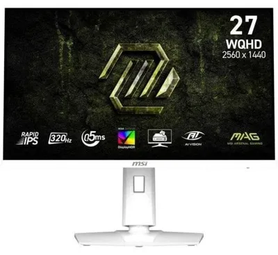 Immagine prodotto di Monitor MSI MAG 274QRFW X3212 da 27" WQHD a 320 Hz, IPS, DisplayHDR 400, Adaptive-Sync, 0,5 ms