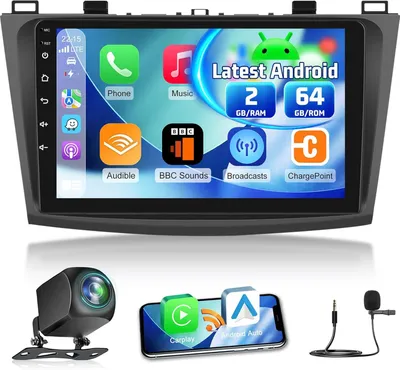 Image de Autoradio Android – CarPlay et Android Auto sans fil – GPS avec Wi-Fi – Inclut une caméra de recul
