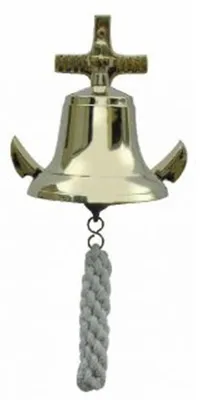 Immagine prodotto di Campana con ancoraggio come supporto a parete, ottone 12 cm