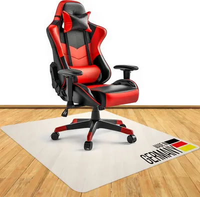 Produktbild von Roxus BODENSCHUTZMATTE 120 x 100 cm Bodenschutz Bürostuhlunterlage Anti Rutsch Bodenschutzmatten für Schreibtischstuhl Hergestellt in Deutschland.