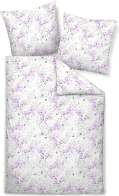 Produktbild von Janine Design Mako-Satin Bettwäsche-Garnitur MILANO 45041 Farbe lilasalbei-05 Größe 155X220+80x80cm AL