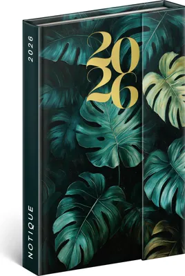 Obrázok produktu pre Týždenný magnetický plánovač Notique Monstera 2026, 11 x 16 cm