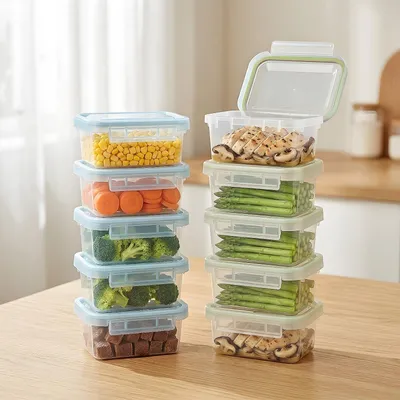 Produktbild von VINATO Frischhaltedosen mit Deckel - 10×300ml, BPA-frei, stapelbar, für Gefrierf