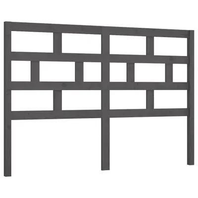 Produktbild von vidaXL Kopfteil Grau 146x4x100 cm Massivholz Kiefer