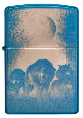 Immagine prodotto di ZIPPO - Wolf - Blue Grey White Wolfhound Predator Storm Accendino ricaricabile a benzina 60005790