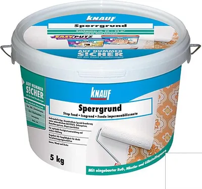 Produktbild von 5kg Knauf Sperrgrund Weiß, Nikotinsperre