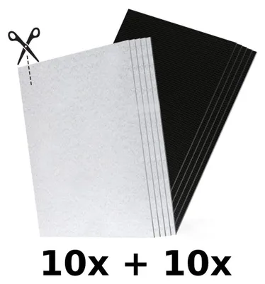Image de 10x Sillar Filtres universels pour aspirateur et protection du moteur + microfiltres, à découper par ex. compatibles avec les filtres de rechange pour Siemens Bosch etc