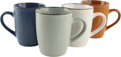 Produktbild von OTIX Kaffeetassen mit Henkel Kaffeetassen Set von 4 Verschiedene Farben Keramik 370 ml HEATHER
