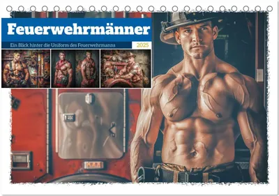 Produktbild von Feuerwehrmänner (Tischkalender 2025 DIN A5 quer), CALVENDO Monatskalender