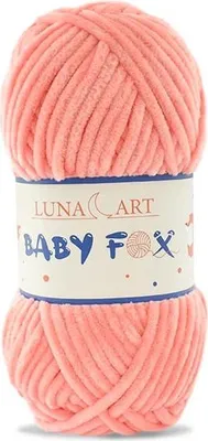 Produktbild von Luna Art Baby Fox Garn 100g Farbe Pfirsich - Weich & Ideal für Kinderprodukte