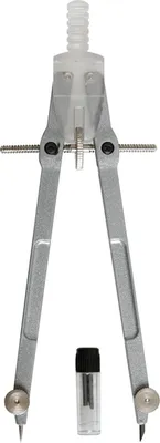 Produktbild von Geo Zirkel aus Metall mit Minendose silber