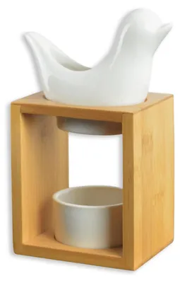 Image de Zen'Arôme - Lampe parfumée Birdy, blanche - Brûleur de cire parfumée - Diffuseur pour huiles essentielles