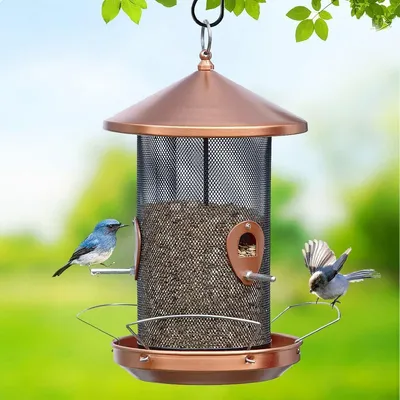 Produktbild von Vogelfutterhaus 32 cm, Metall, für Garten
