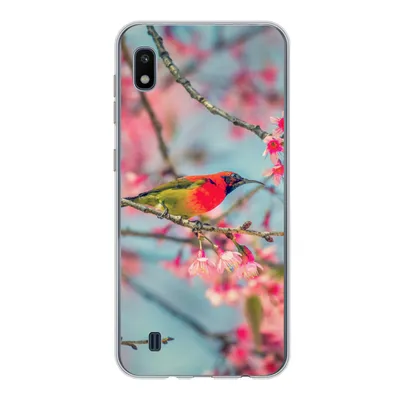 Produktbild von MuchoWow® Handyhülle Schutzhülle Hülle für Samsung Galaxy A10 Vogel - Sakura - Farben Silikon Softcase Handy Hülle - Schutzhülle