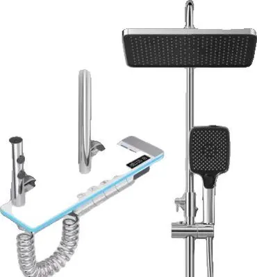 Produktbild von Duschsystem, höhenverstellbar, zeitgemäßes Design, Chrom C
