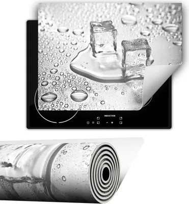 Produktbild von Herdabdeckplatte abdeckung Glaskeramikkochfeld abdeckplatte 80x52 cm Anti Rutsch Matte Aufrollbar, Eiswürfel