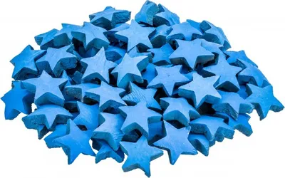 Produktbild von Kokos Stern blau ca. 5cm 100Stk.